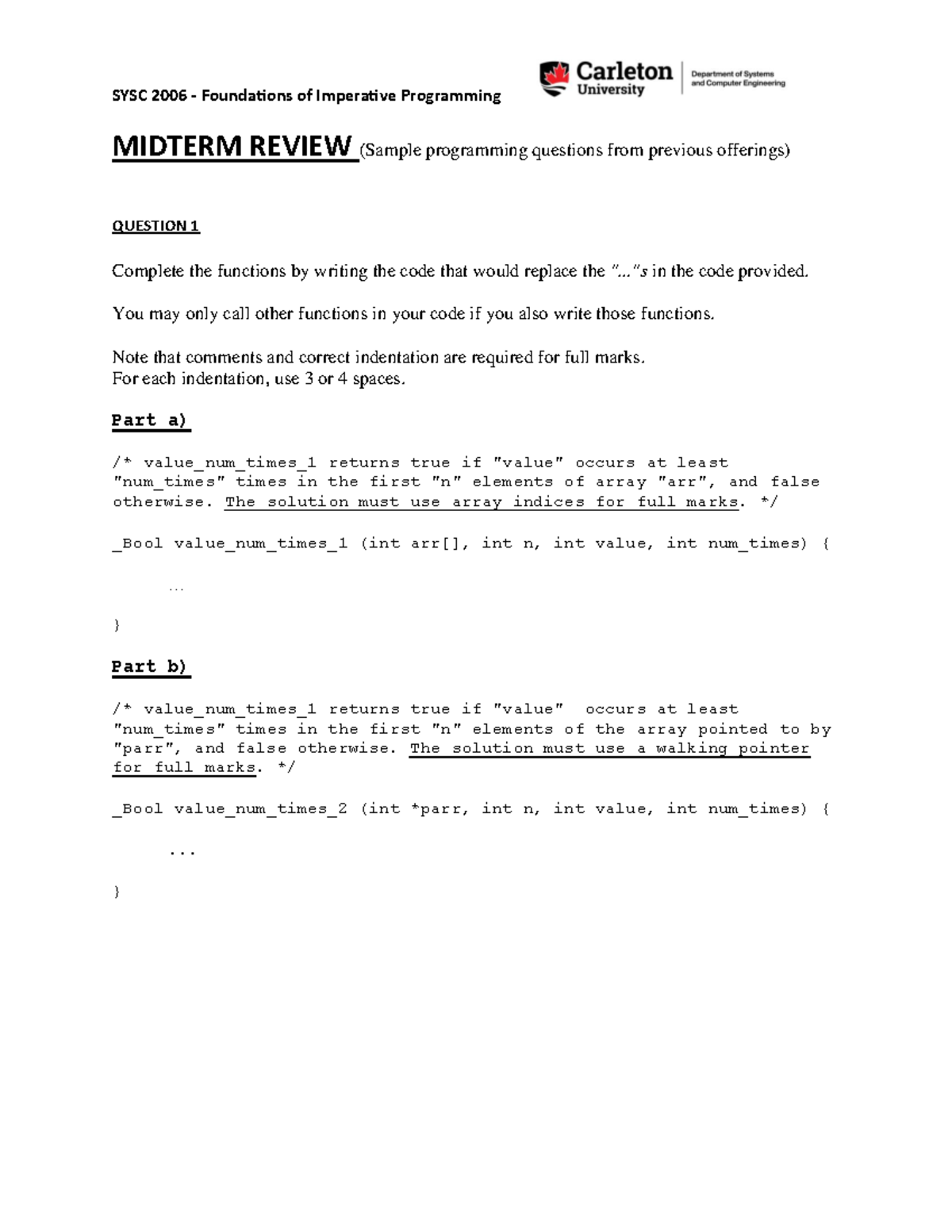 Sample programming questions - ..