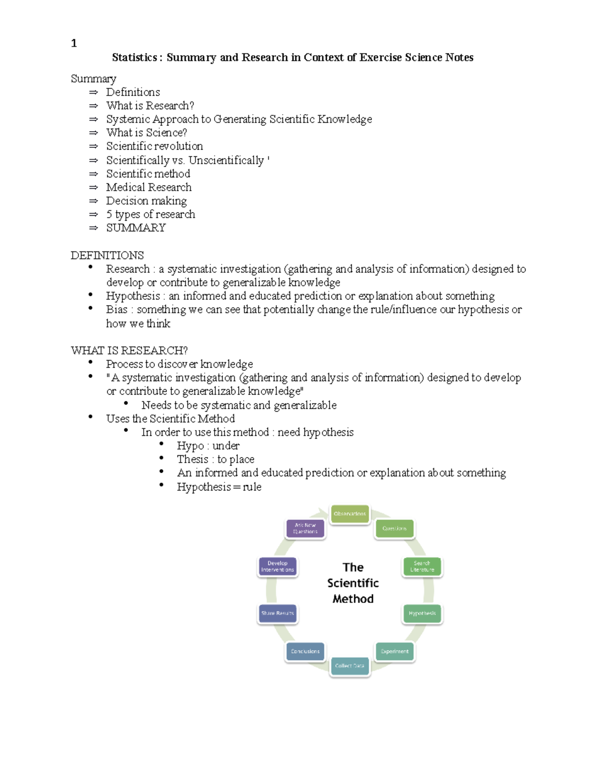 Research - Summary and Research in Context of Exercise Science Notes ...