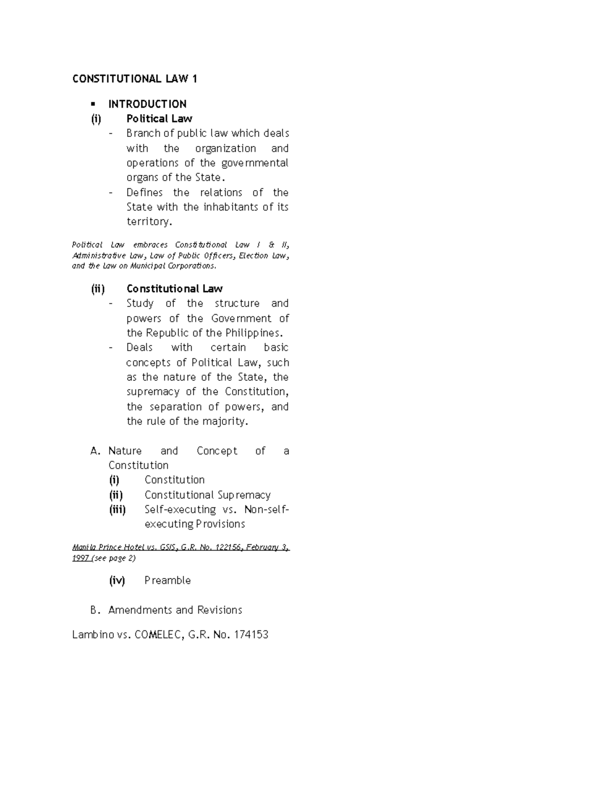 Constitutional LAW 1- Reading A - CONSTITUTIONAL LAW 1 INTRODUCTION (i ...