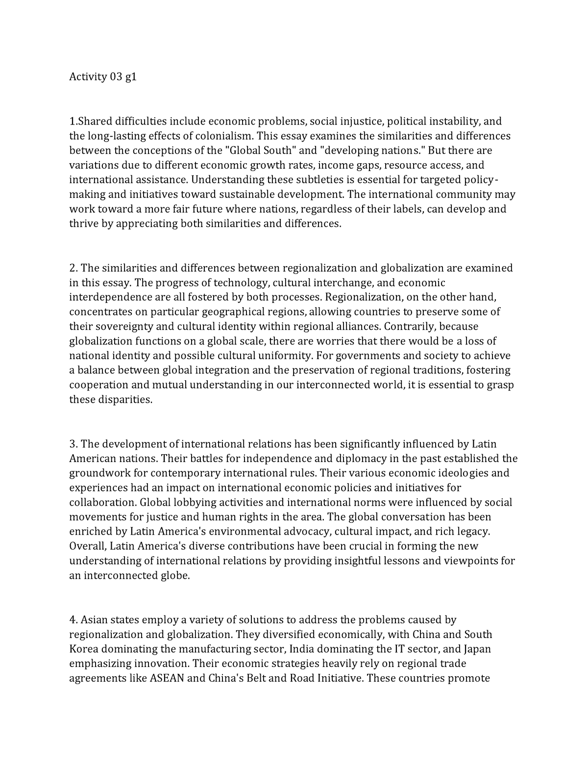 Document 7 - Summary The Contemporary World - Activity 03 g 1 ...