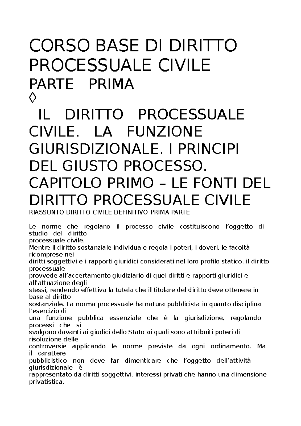 Corso BASE DI Diritto Processuale Civile - CORSO BASE DI DIRITTO ...