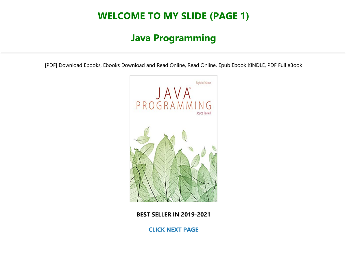 java programming 8th edition pdf