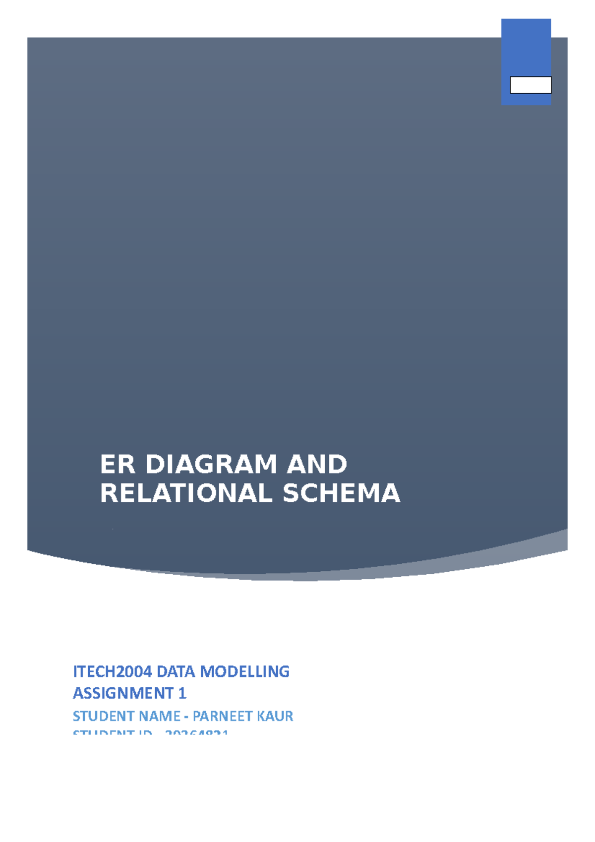 data modelling assignment 1