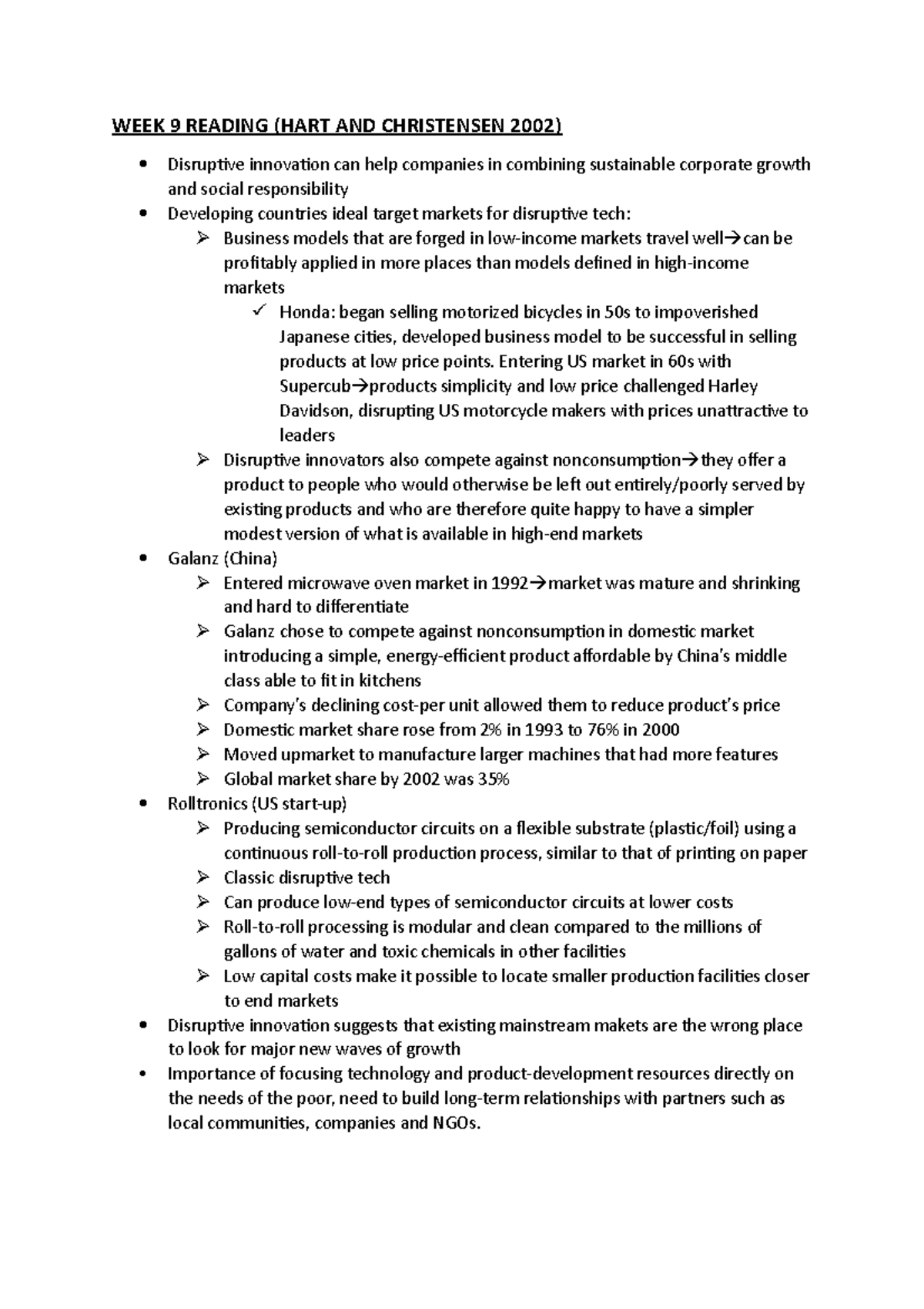 WEEK 9 Reading Tutorial - MGMT2101 - UNSW Sydney - Studocu