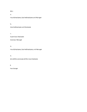 Homework 7 - 123 - a. HourlyEmployee, SalariedEmployee and Manager b ...