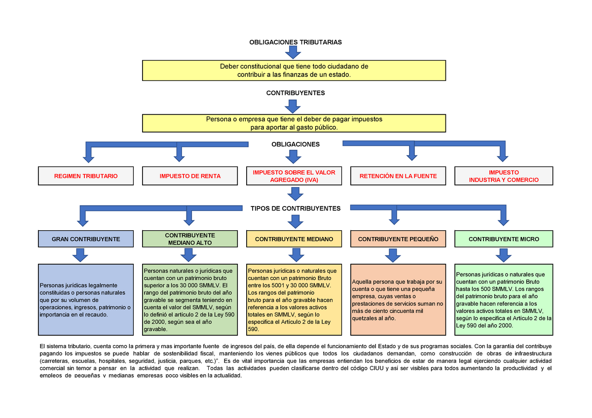 Mapa Conceptual Tipos De Contribuyentes Y Obligaciones Regimen Porn