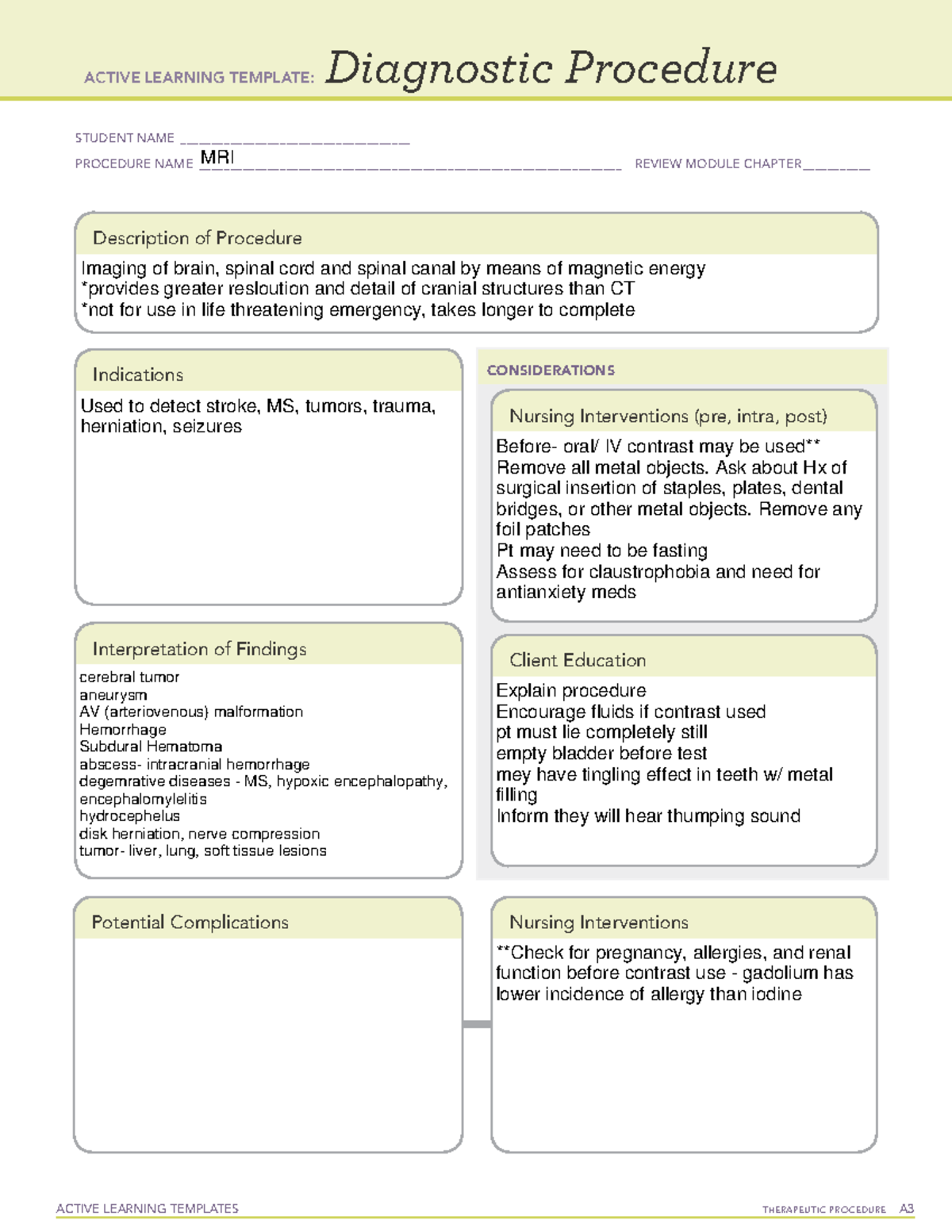 MRI ATI Procedure ACTIVE LEARNING TEMPLATES THERAPEUTIC PROCEDURE A   Thumb 1200 1553 