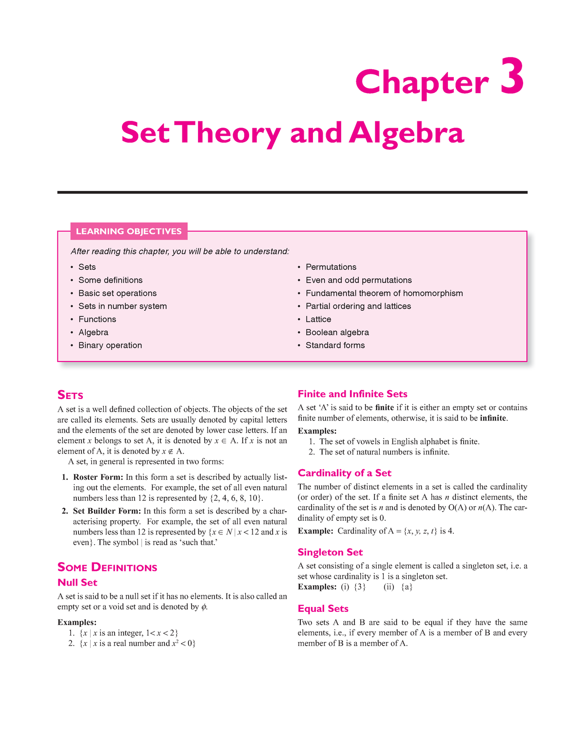 Set Theory And Algebra - Pearson 2019 - Chapter 3 Set Theory And ...