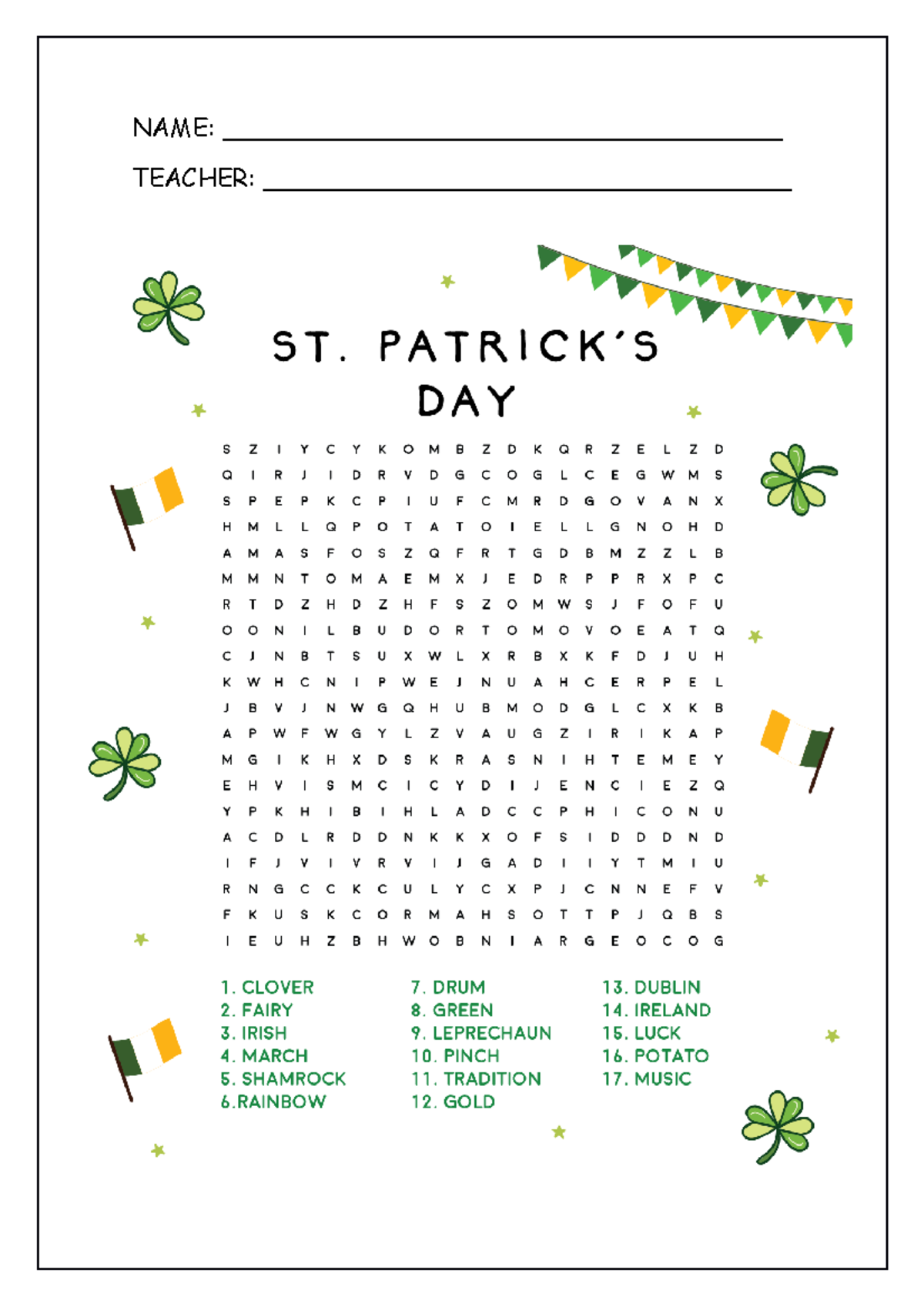 Extra Activity - Kids 4 (St. Patrick's) - instrumentacion y control ...