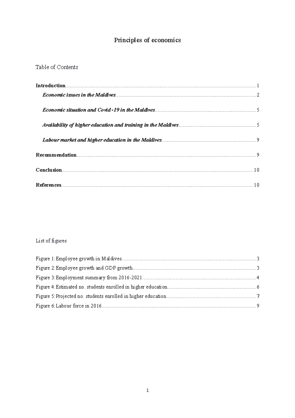 principle of economics assignment