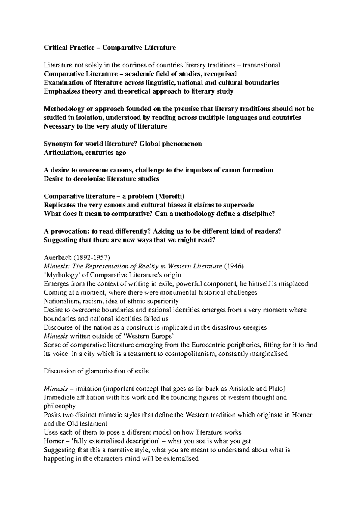 Critical Practice Comparative Literature Critical Practice