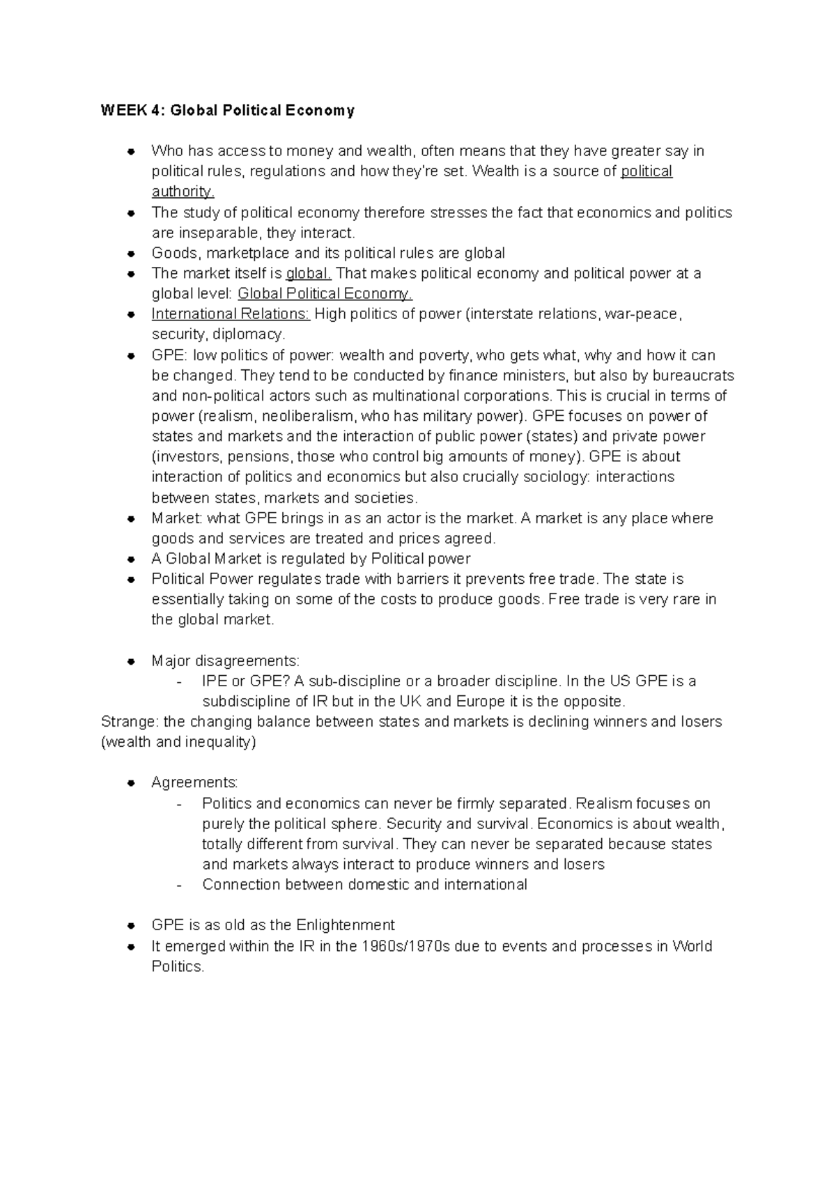 WEEK 4 Global Political Economy WEEK 4 Global Political Economy Who