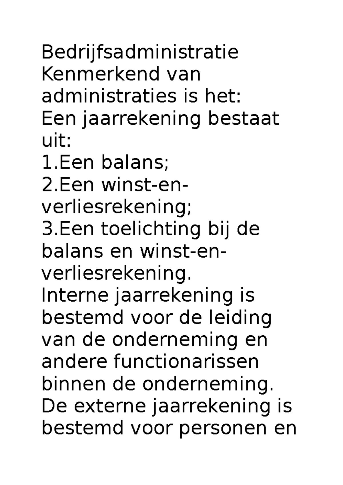 Bedrijfsadministratie Rekeningschema - Bedrijfsadministratie Kenmerkend ...