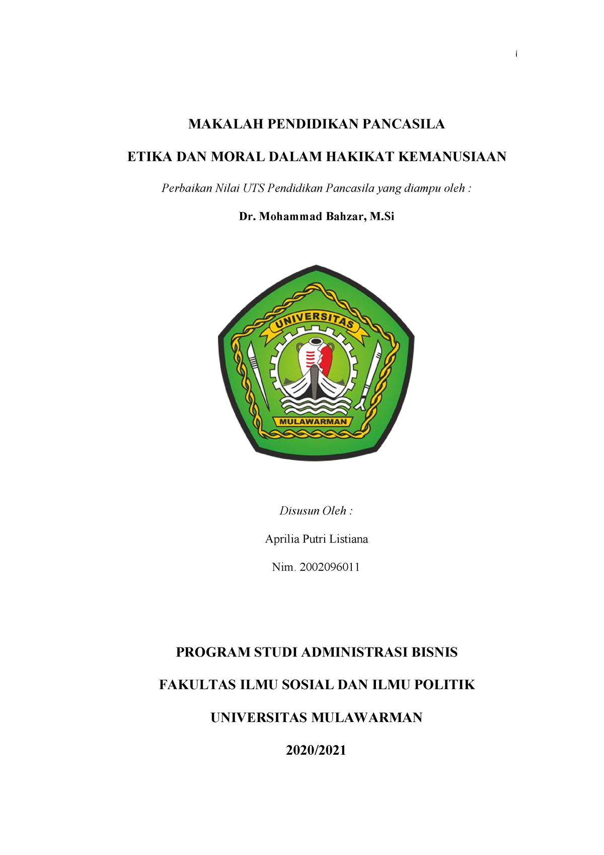 Makalah Etika Dan Moral Dalam Hakikat Kemanusiaan - I MAKALAH ...