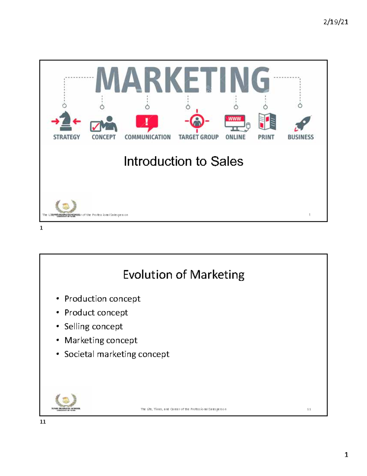 2.Introduction to Sales P2 - Introduction to Sales The Life, Times, and ...