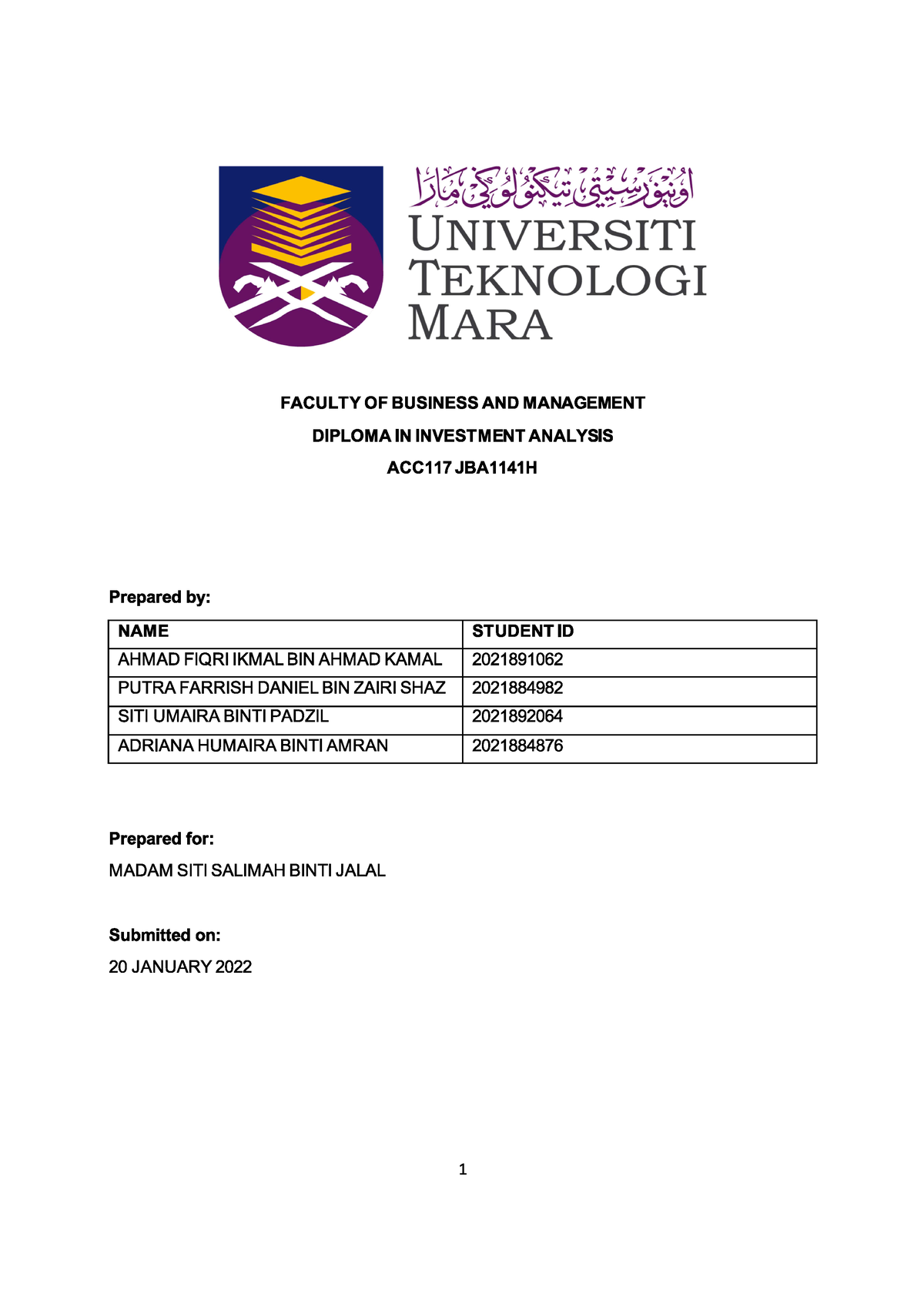 group assignment acc 117