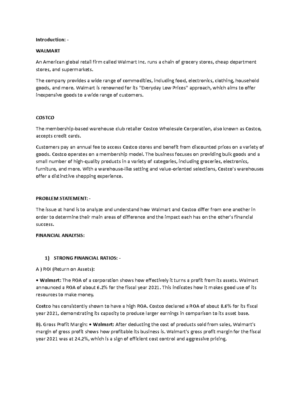 Assignment-18 JULY , 2023 - Introduction: - WALMART An American global ...