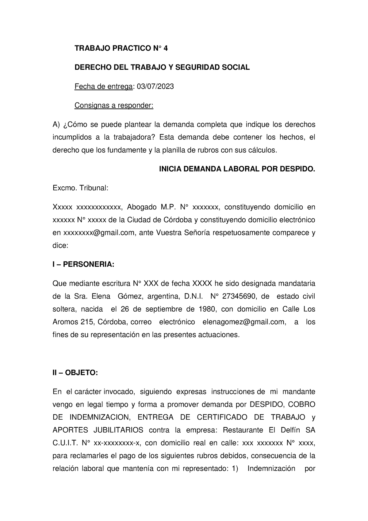 TP N° 4 Derecho DEL Trabajo - Derecho Del Trabajo Y Seguridad Social ...