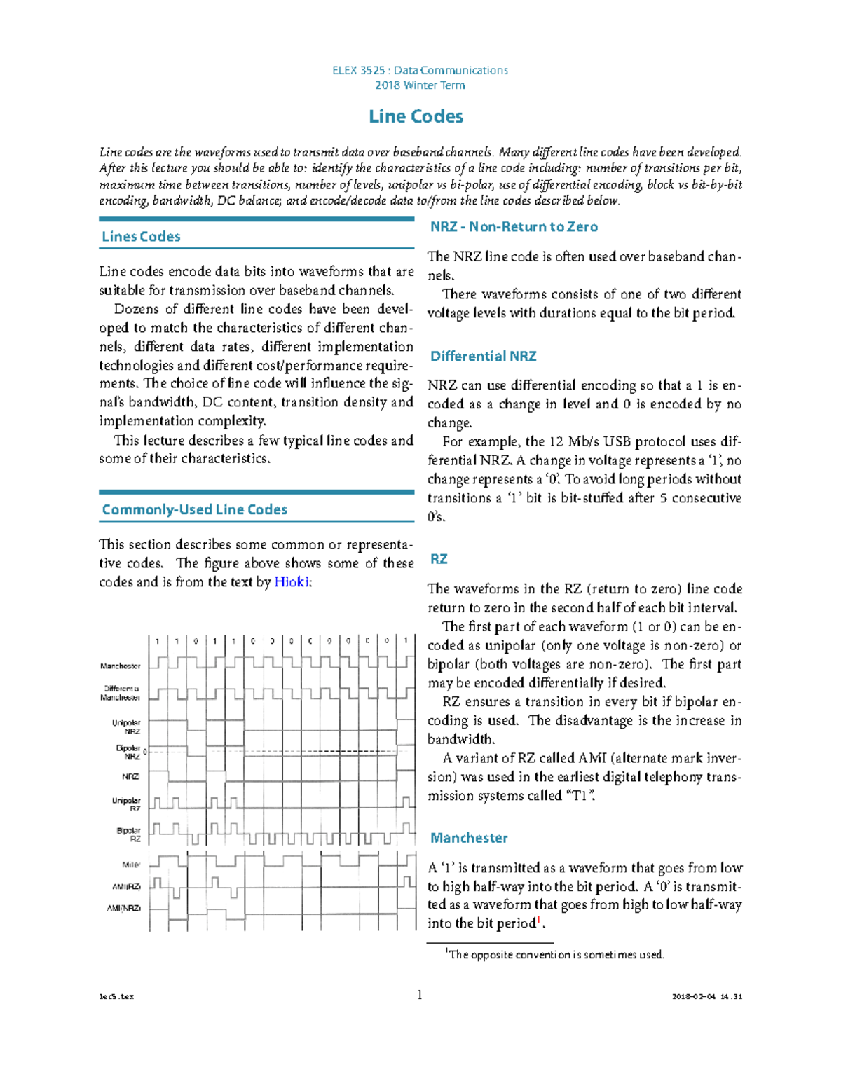 Lec5 - About im - ELEX 3525 : Data Communications 2018 Winter Term Line ...