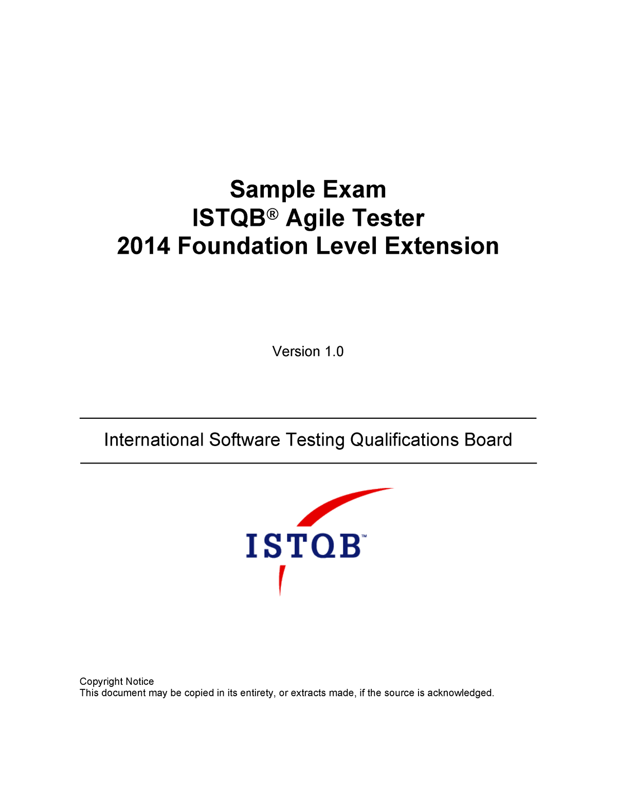 Istqb Agile Tester Extension Sample Exam Answers - Análise E ...