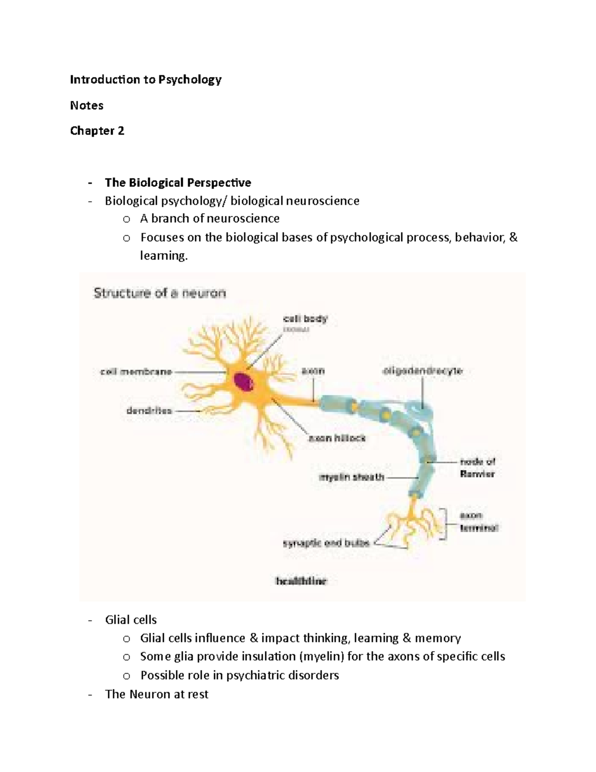 Intro TO Psych CH 2 - Chapter 2 Notes - Introduction To Psychology ...