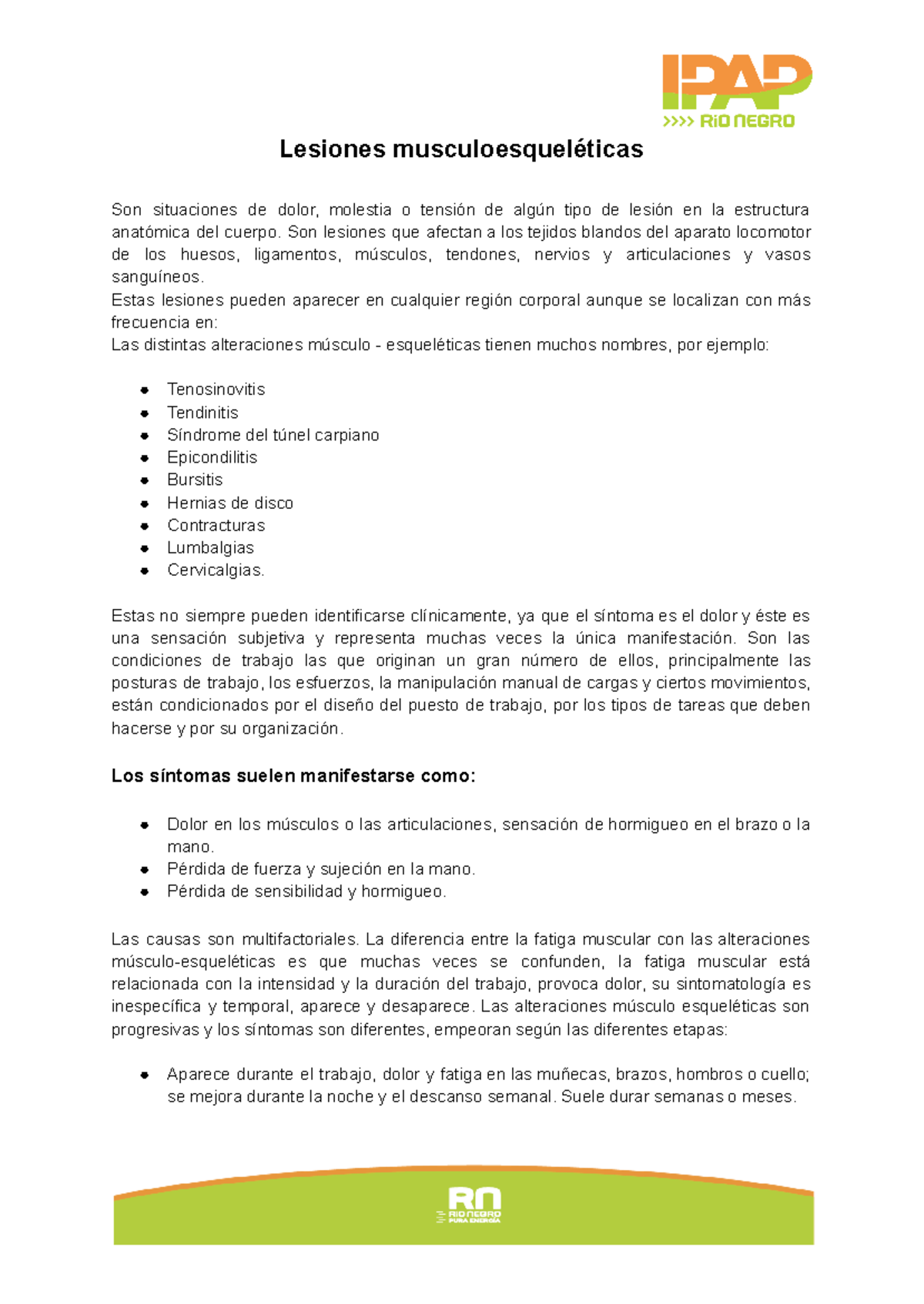 Lesiones Musculoesqueleticas - Lesiones musculoesqueléticas Son ...