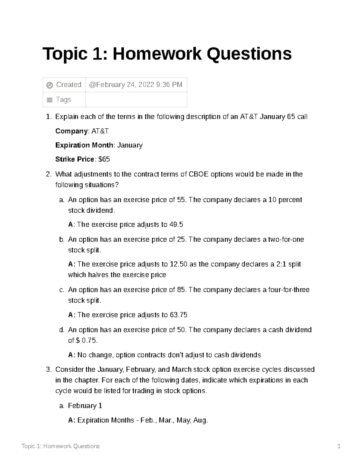 discussion questions about homework