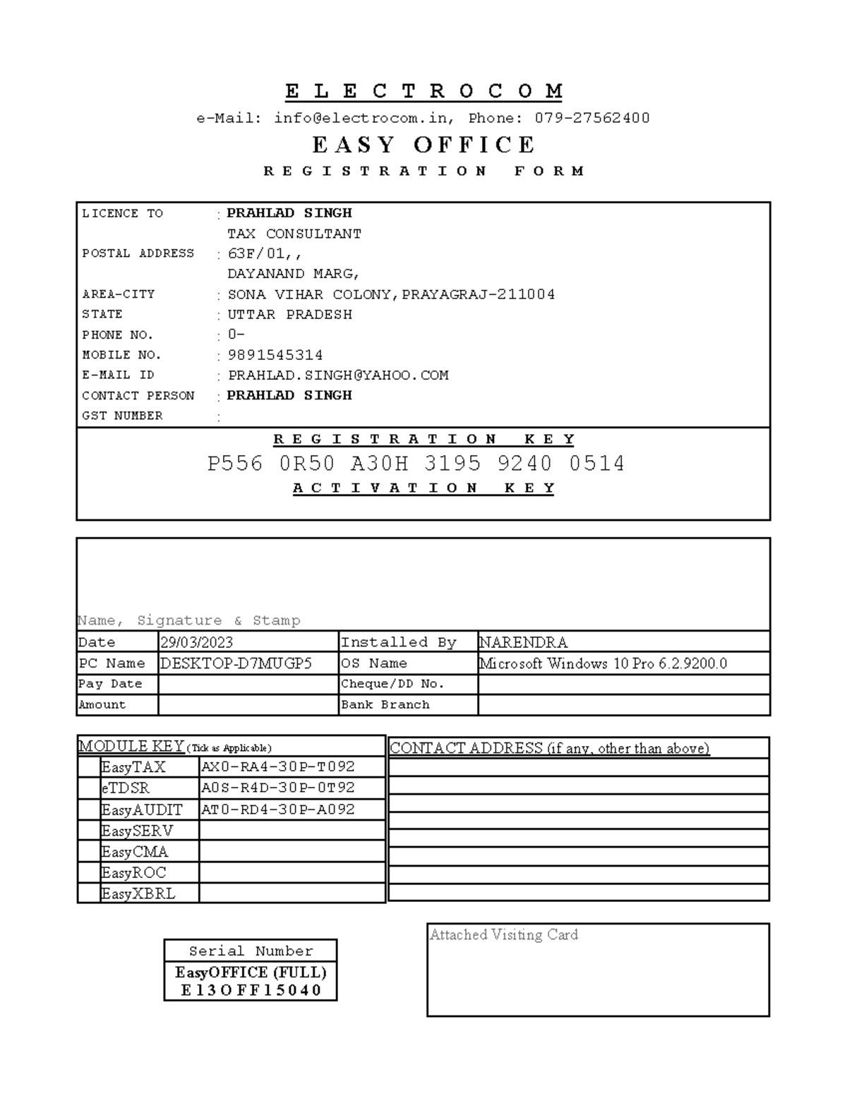 ABC HHH E L E C T R O C O M E Mail Info electrocom Phone 079 E