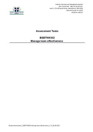 Bsbadm 502 - Assessment-Task-2- Project Role-play - Document Assessment ...