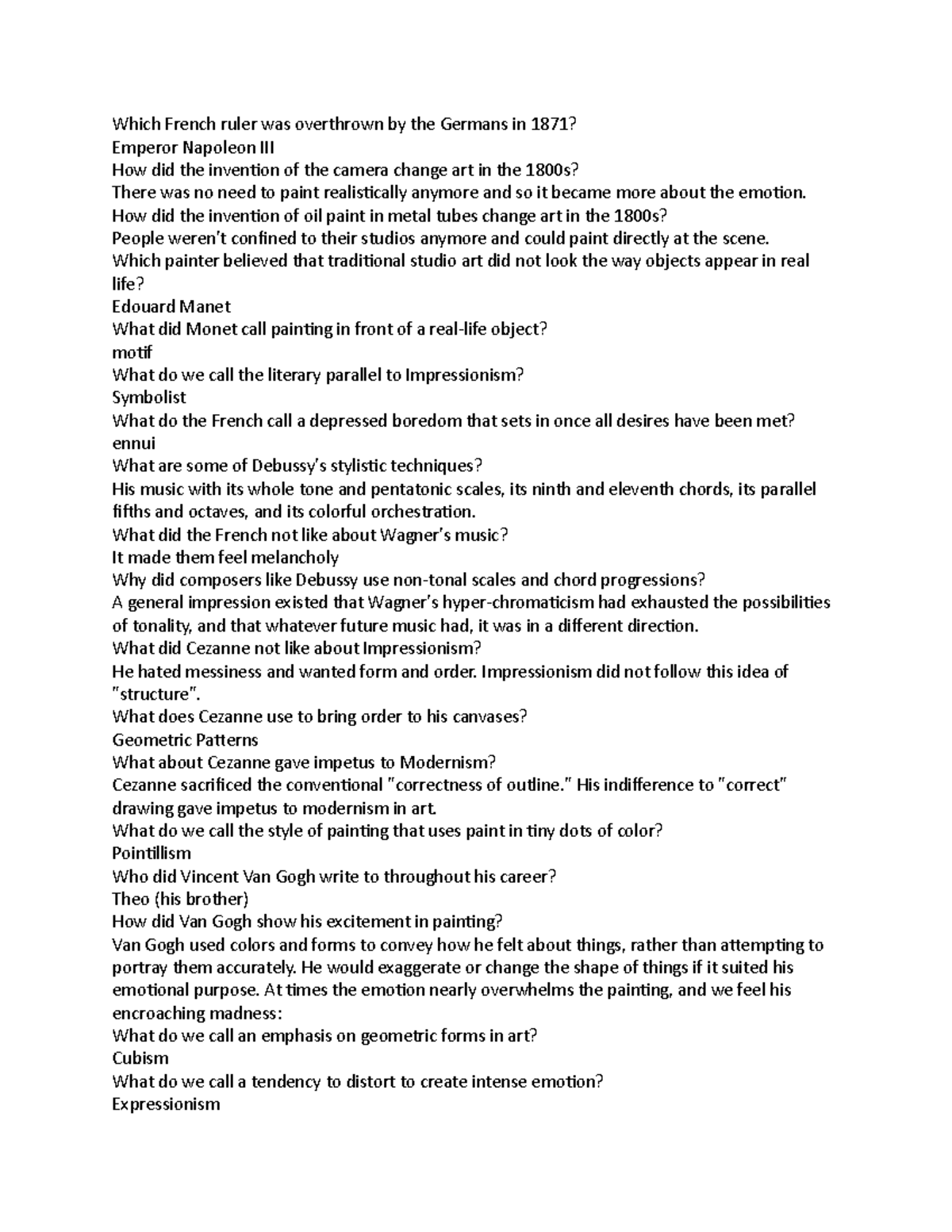 HUM110 final study guide Which French ruler was overthrown by the