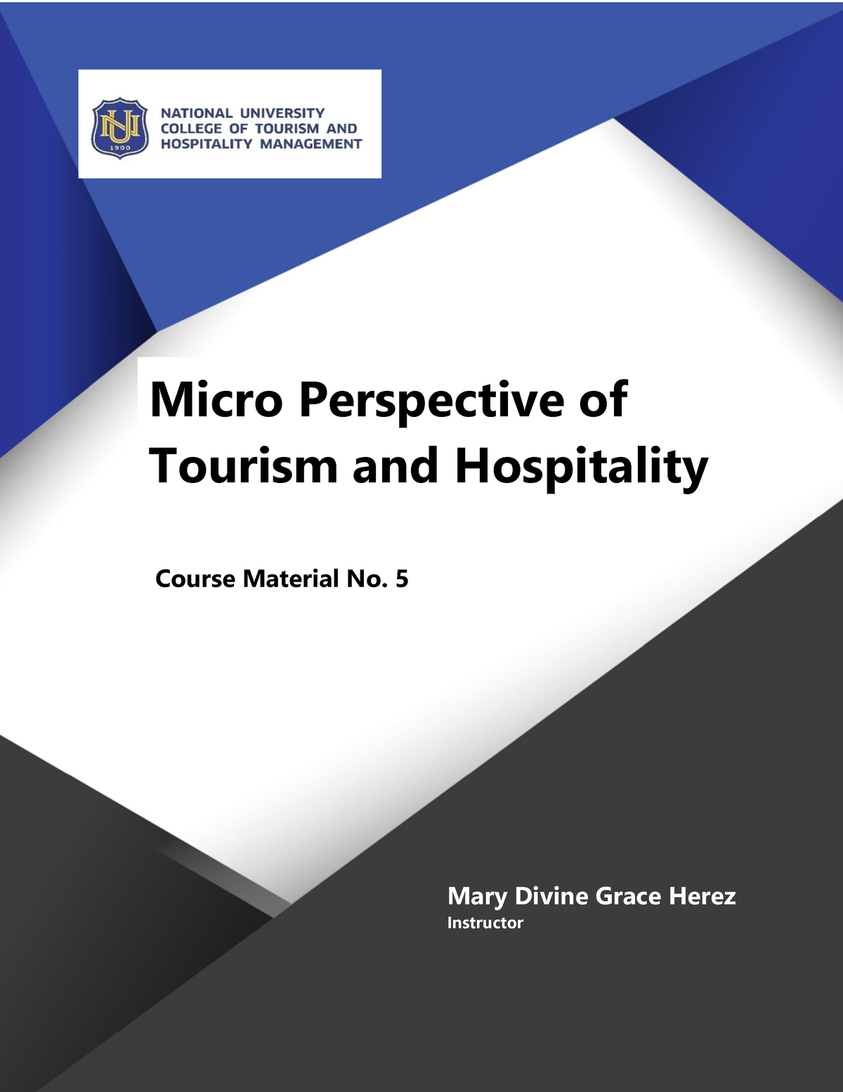 micro perspective of tourism and hospitality chapter 5