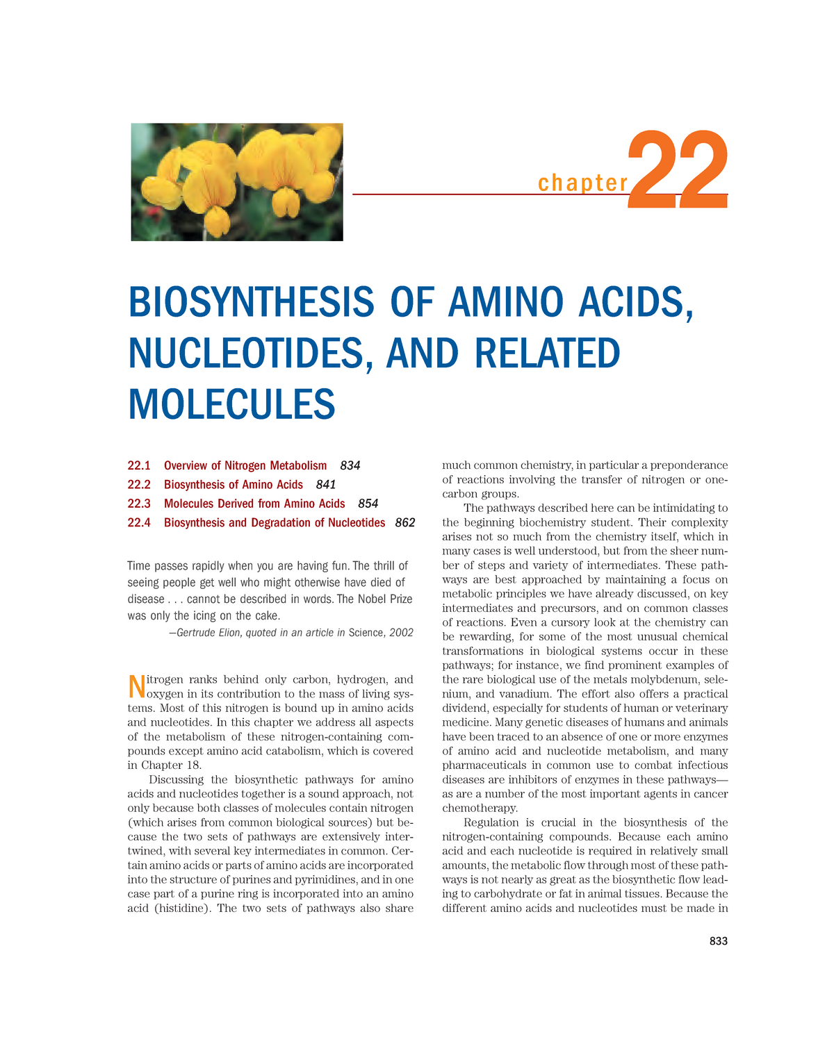 Chapter 22 Biosynthesis Of Amino Acids, Nucleotides, And Related ...