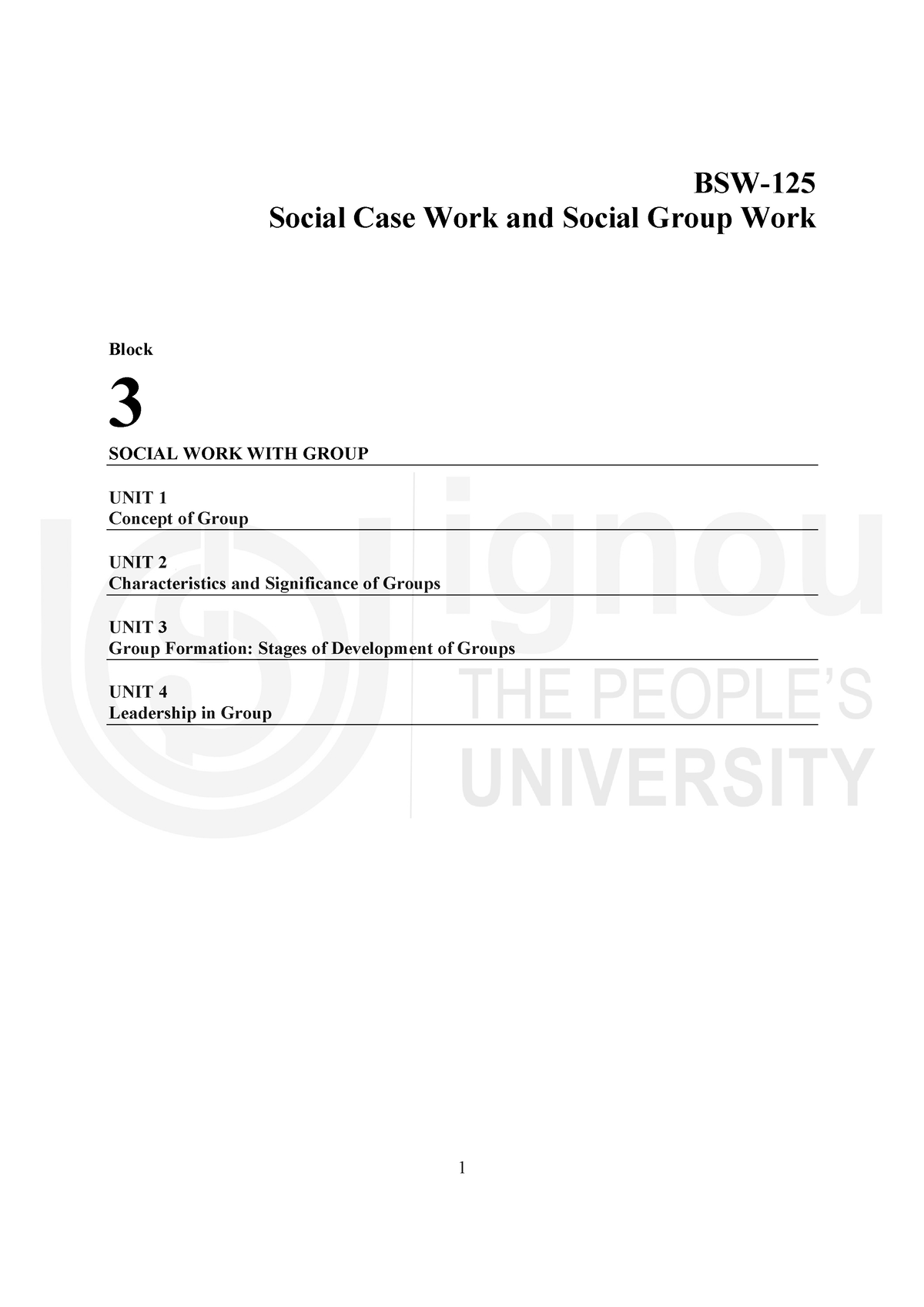 Block-3 - Notes - BSW- Social Case Work And Social Group Work Block 3 ...