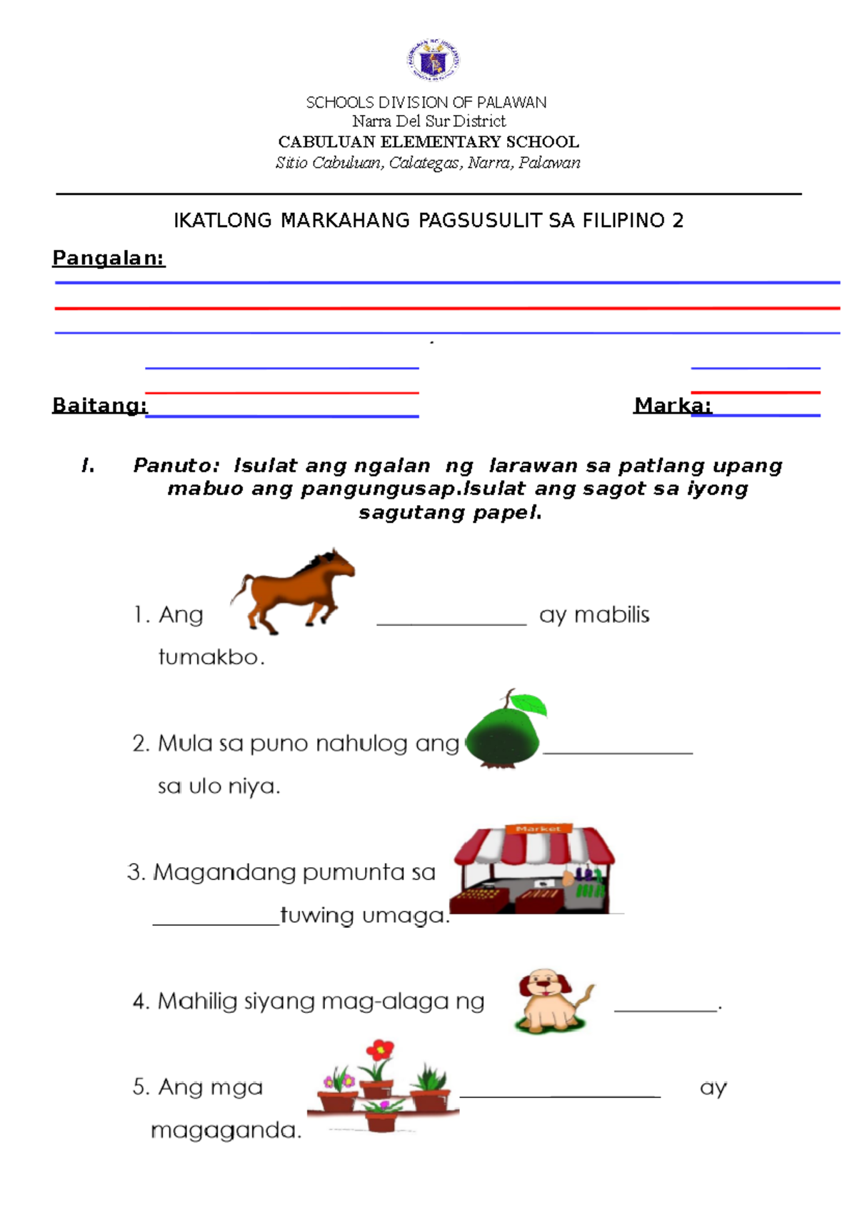 Filipino - Lesson Plan - SCHOOLS DIVISION OF PALAWAN Narra Del Sur ...