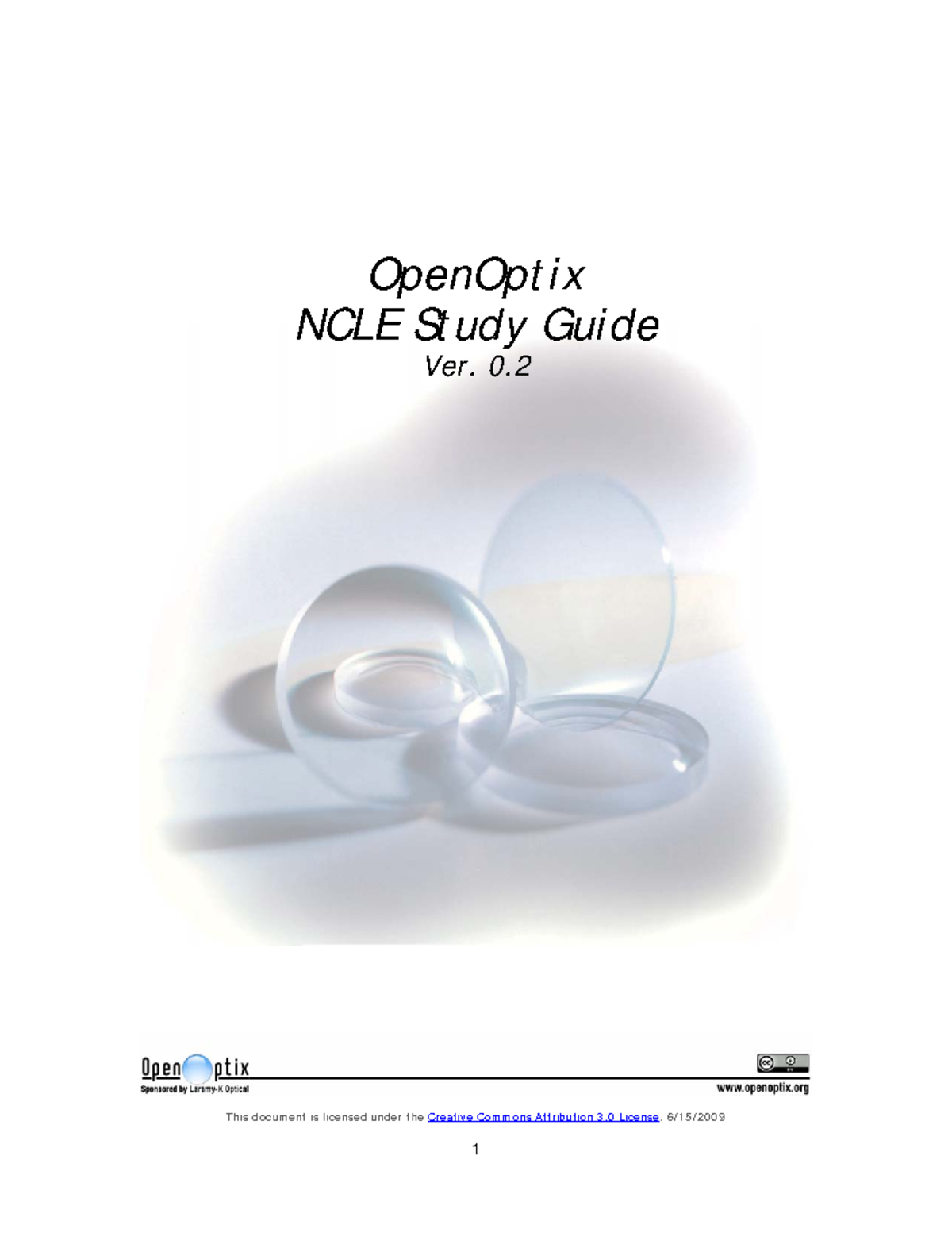 Open Optix NCLE Study Guide V0 OpenOpt I X NCLE St Udy Gui De Ver 0 Open Optix NCLE Study Guide V0 OpenOpt I X NCLE St Udy Gui De Ver 0