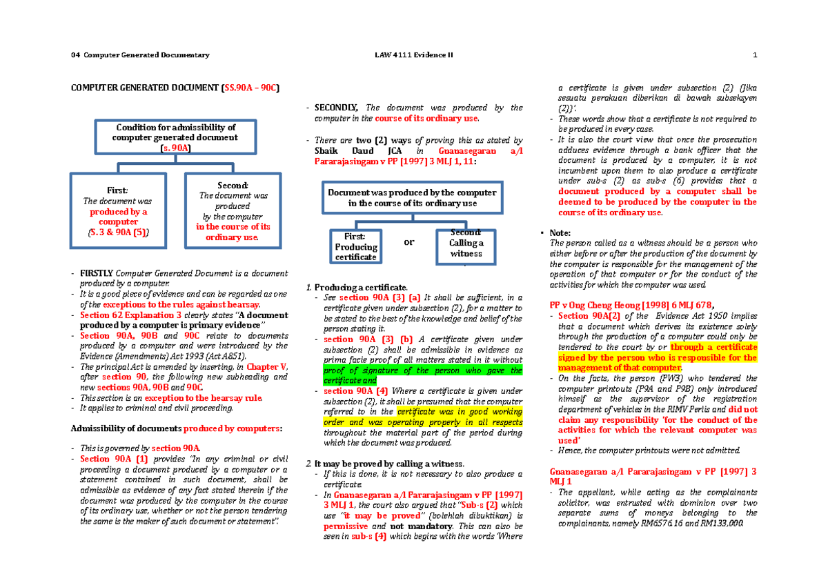 computer generated evidence 04 Computer Generated Documentary LAW