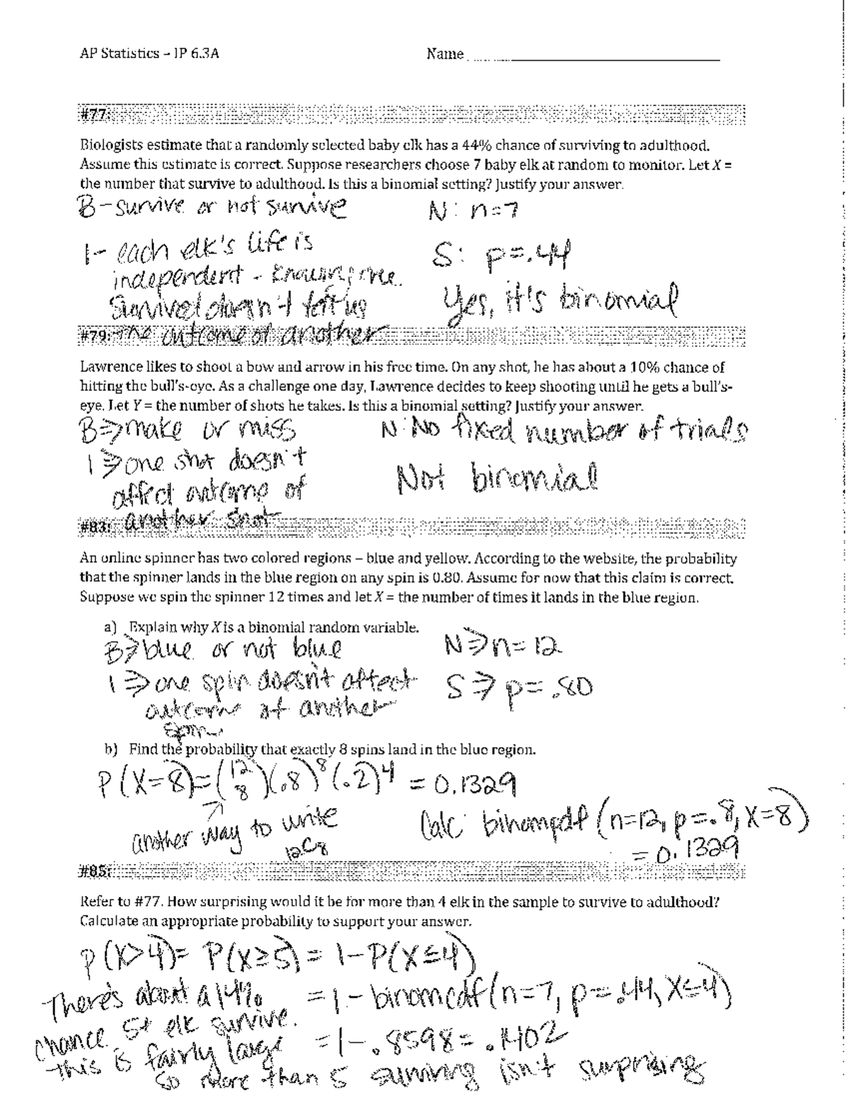 6 3A IP KEY - Practice notes answer key - STA2023 - Studocu