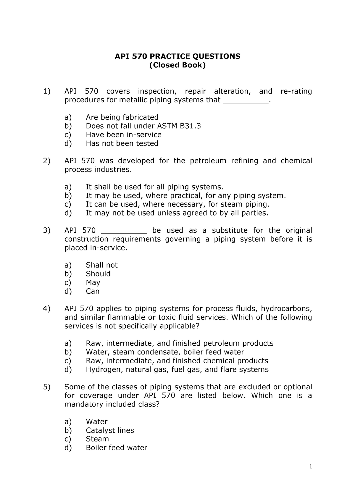 API 570 Practice Questions Closed Book API 5 7 0 PRACTI CE QU ESTI ON   Thumb 1200 1698 