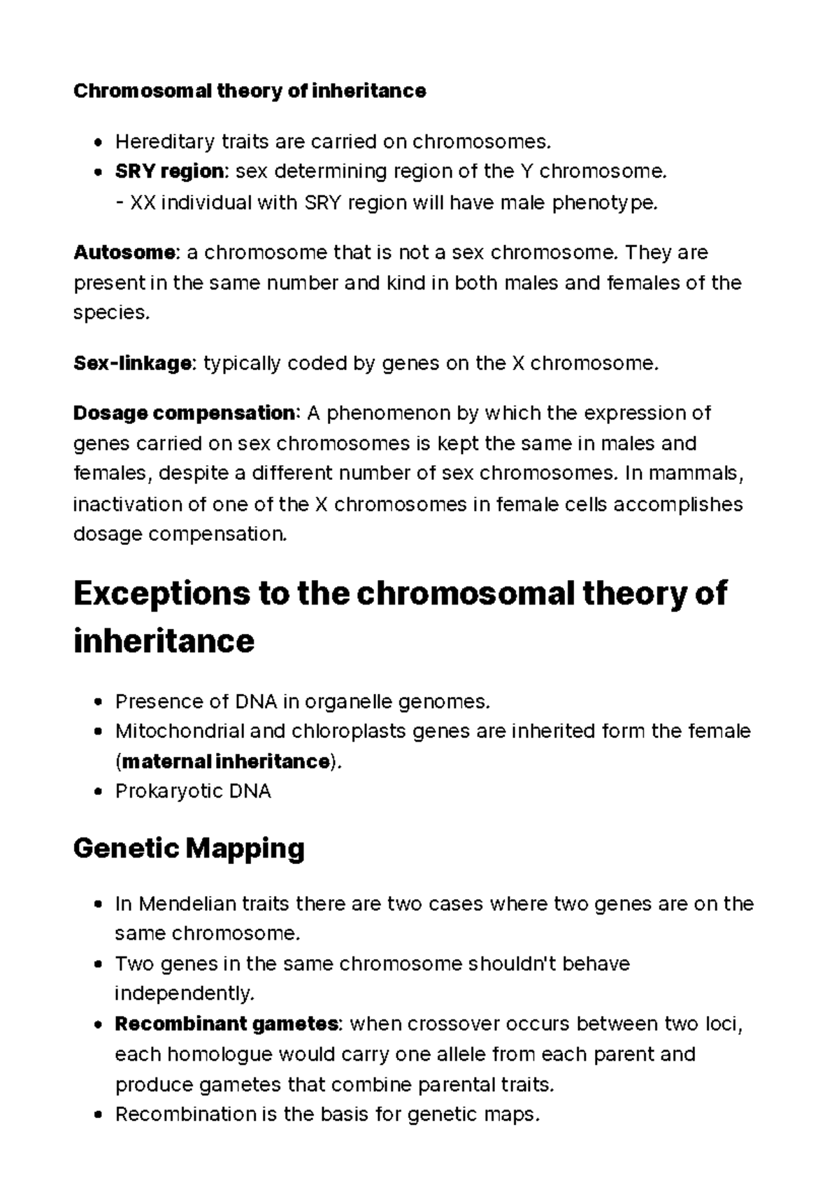 4 Genetics - Dr. Mosley's Lecture + Book Notes From Biology, 2020 (12th ...