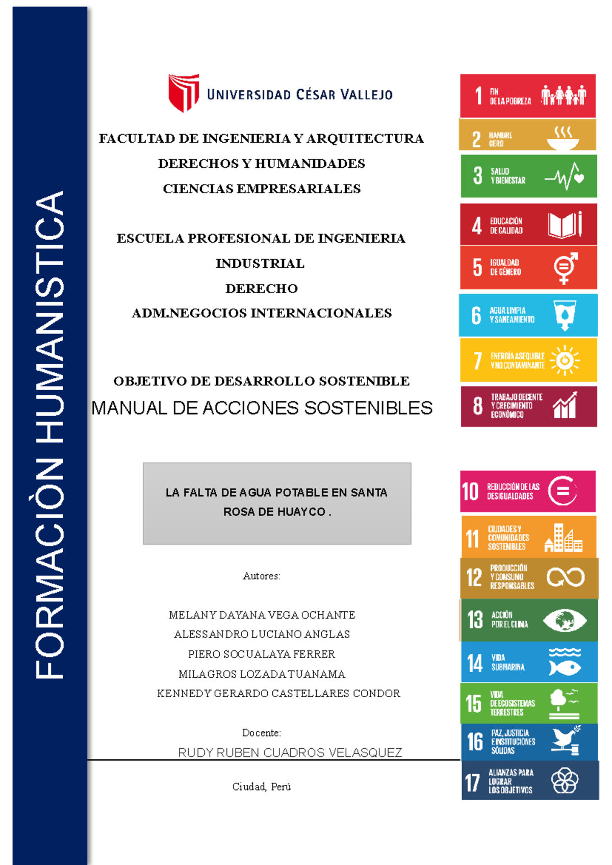 Manual de acciones sostenibles ODS 2024 - FACULTAD DE INGENIERIA Y ...