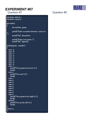 Programming Fundamental Lab Manual - Laboratory Workbook Programming ...