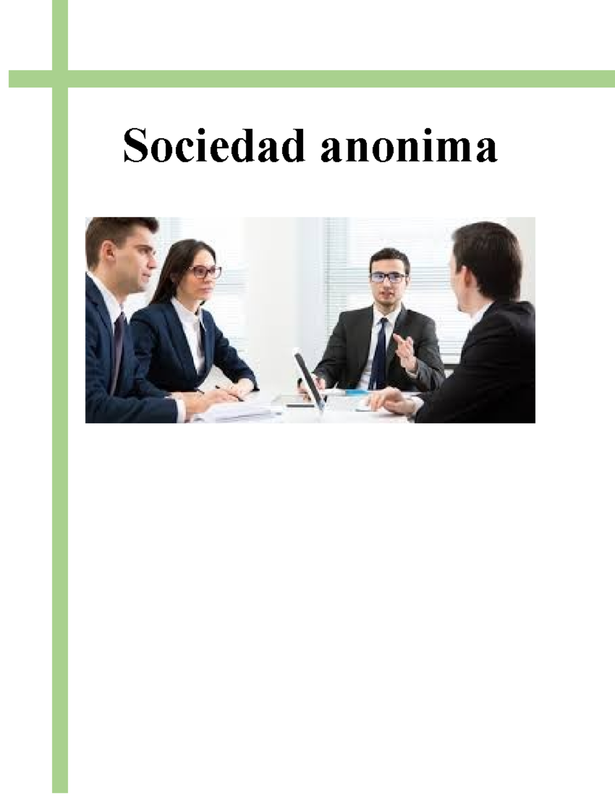 Sociedad Anonima v Sociedad anonima Contenido Studocu
