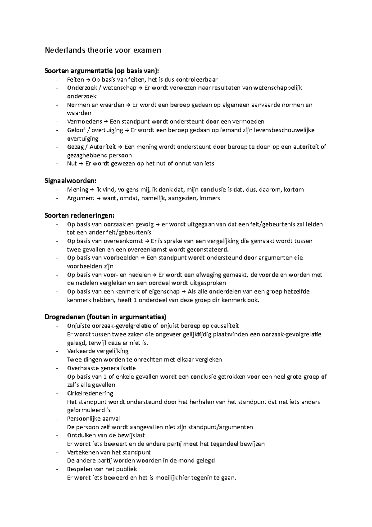 Nederlands Theorie Examen - Nederlands Theorie Voor Examen Soorten ...