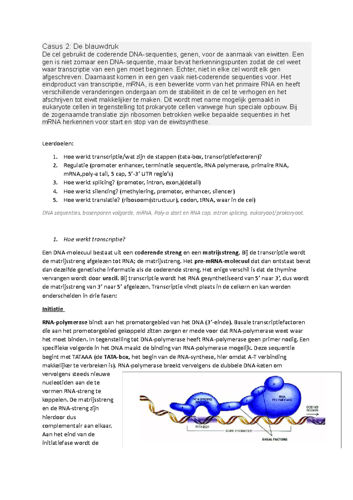 Casus 2 Samenvatting Groei En Ontwikkeling Casus 2 De Blauwdruk De