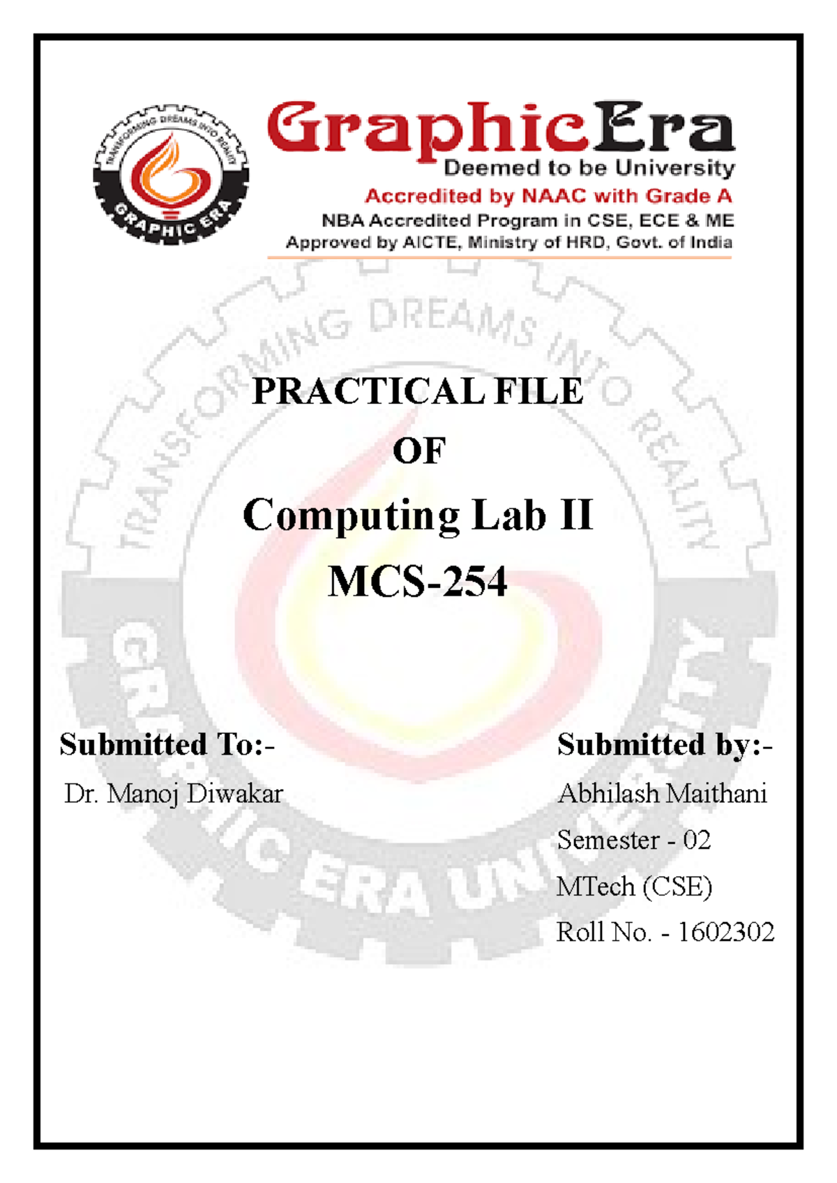 Computing lab 1 - jjkjblj - digital image processing - PRACTICAL FILE ...