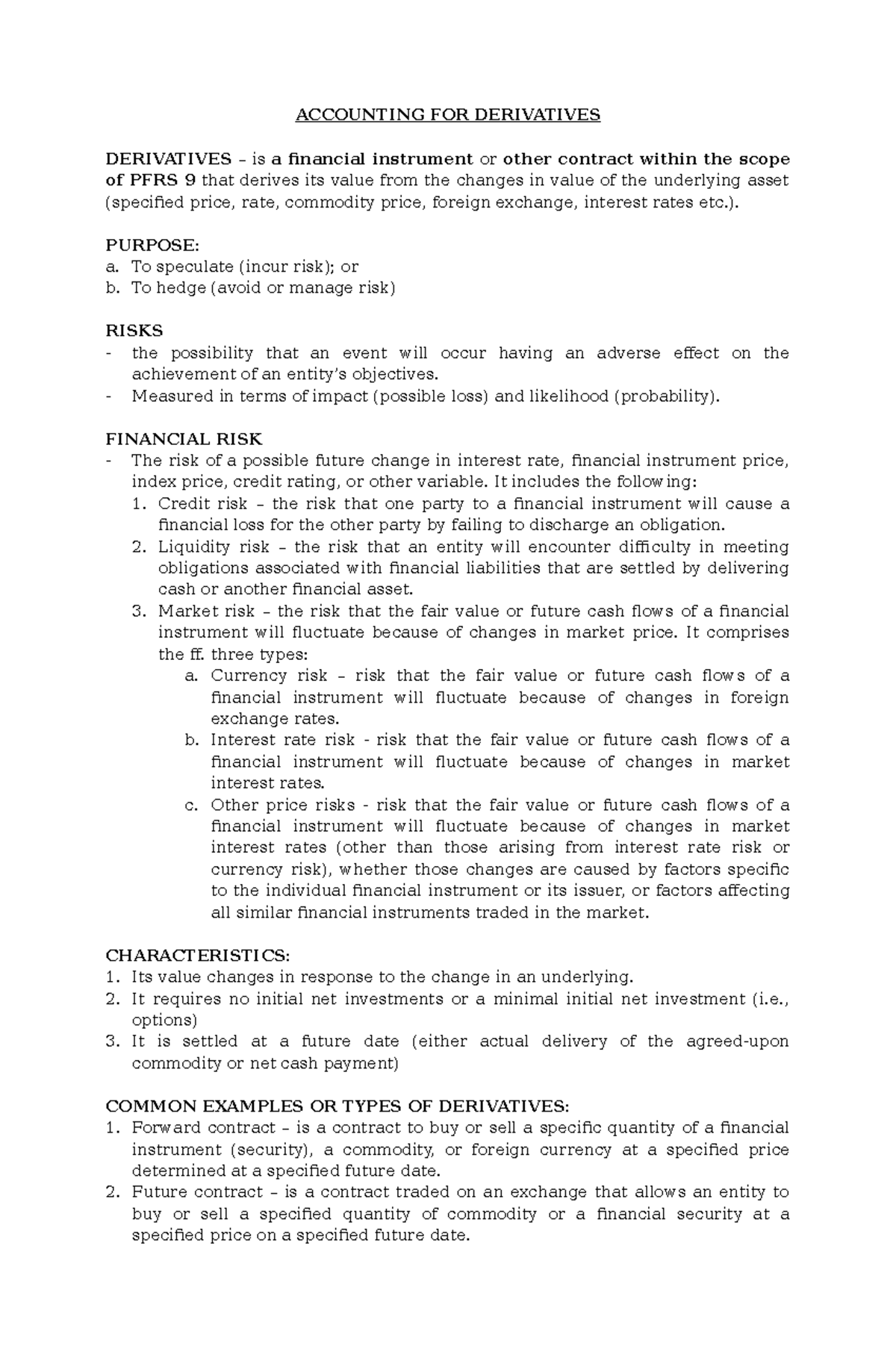 Inbound 4350827496605107411 - ACCOUNTING FOR DERIVATIVES DERIVATIVES ...