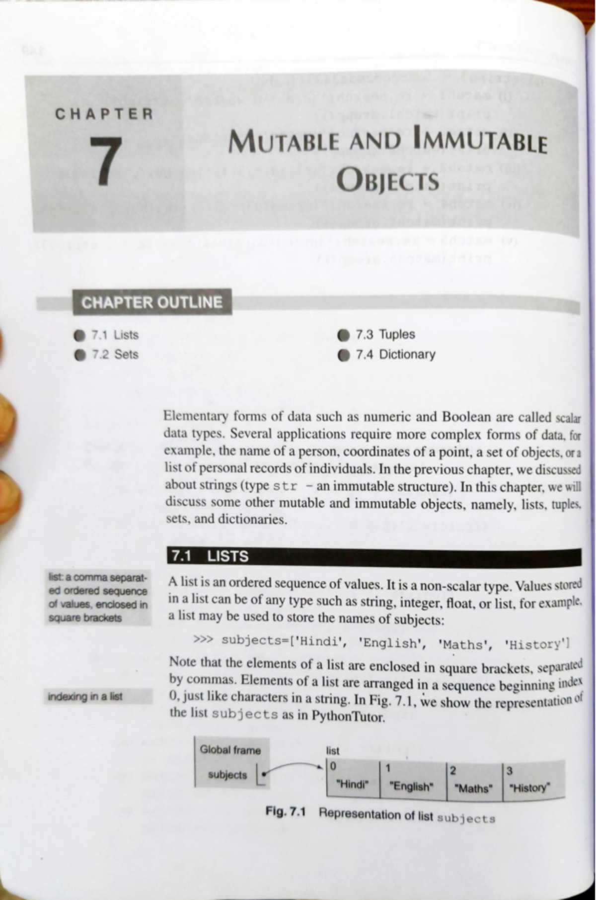 Chapter 7 python - practice - CHAPTER MUTABLE AND IMMUTABLE 7 OBJECTS ...