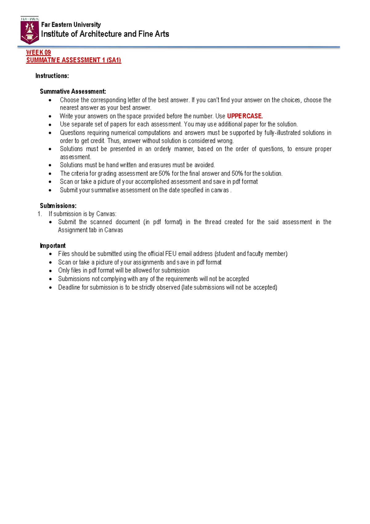 summative assessment for the nursing student