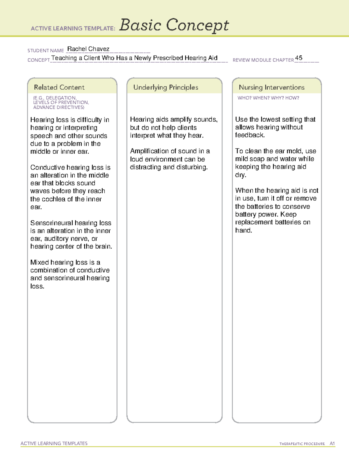 Ati Basic Concept Risk Factors For Hearing Loss Activ vrogue.co