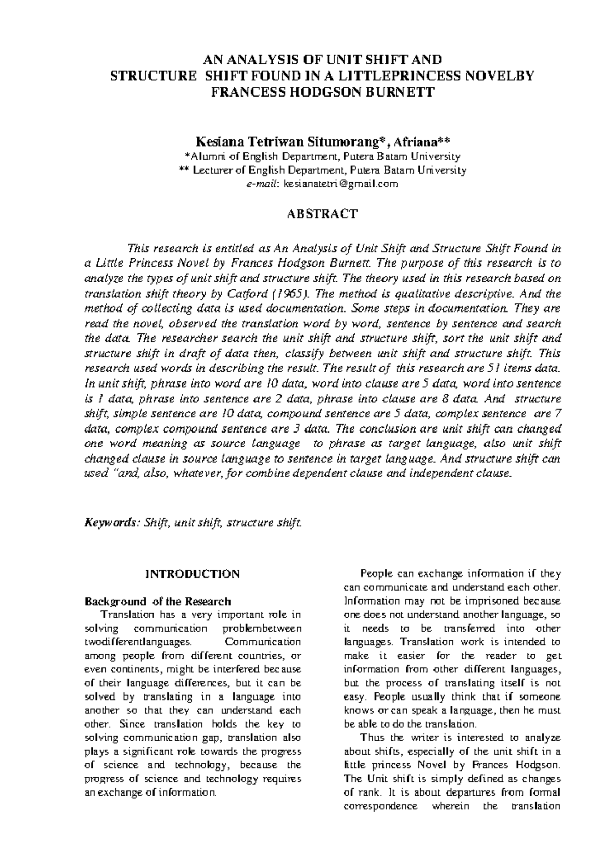 1448-Article Text-4881-1-10-2019 1018 - AN ANALYSIS OF UNIT SHIFT AND ...